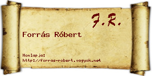 Forrás Róbert névjegykártya