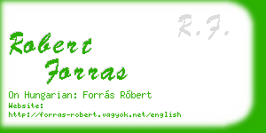 robert forras business card