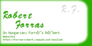 robert forras business card